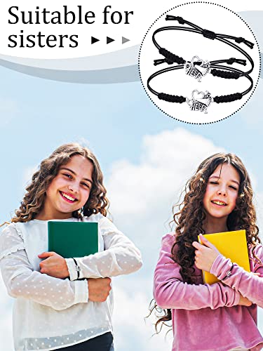 Rtteri 20 Pcs Cheerleader Gifts Cheer Bracelet Girls Cheerleading Charm Bracelet Adjustable Cheerleader Gifts For Cheer Team Cheerleading Jewelry Accessories Bulk (Black Cheer) #TOP3