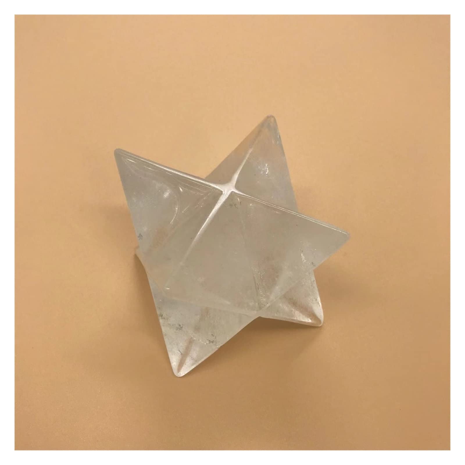 Große 60 mm natürliche klare Kristall-Merkabah-Pendel-Kristallsteine, Merkaba-Sterne-Anhänger, Schmuck, Halskette, Mineralien, Dekoration, dekorative Kristallsteine Voller Textur(Size:5cm)