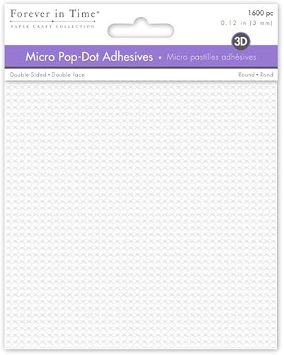 Forever in Time PD100 - Soportes redondos de espuma de doble adhesivo de 1600 piezas, 0.12"