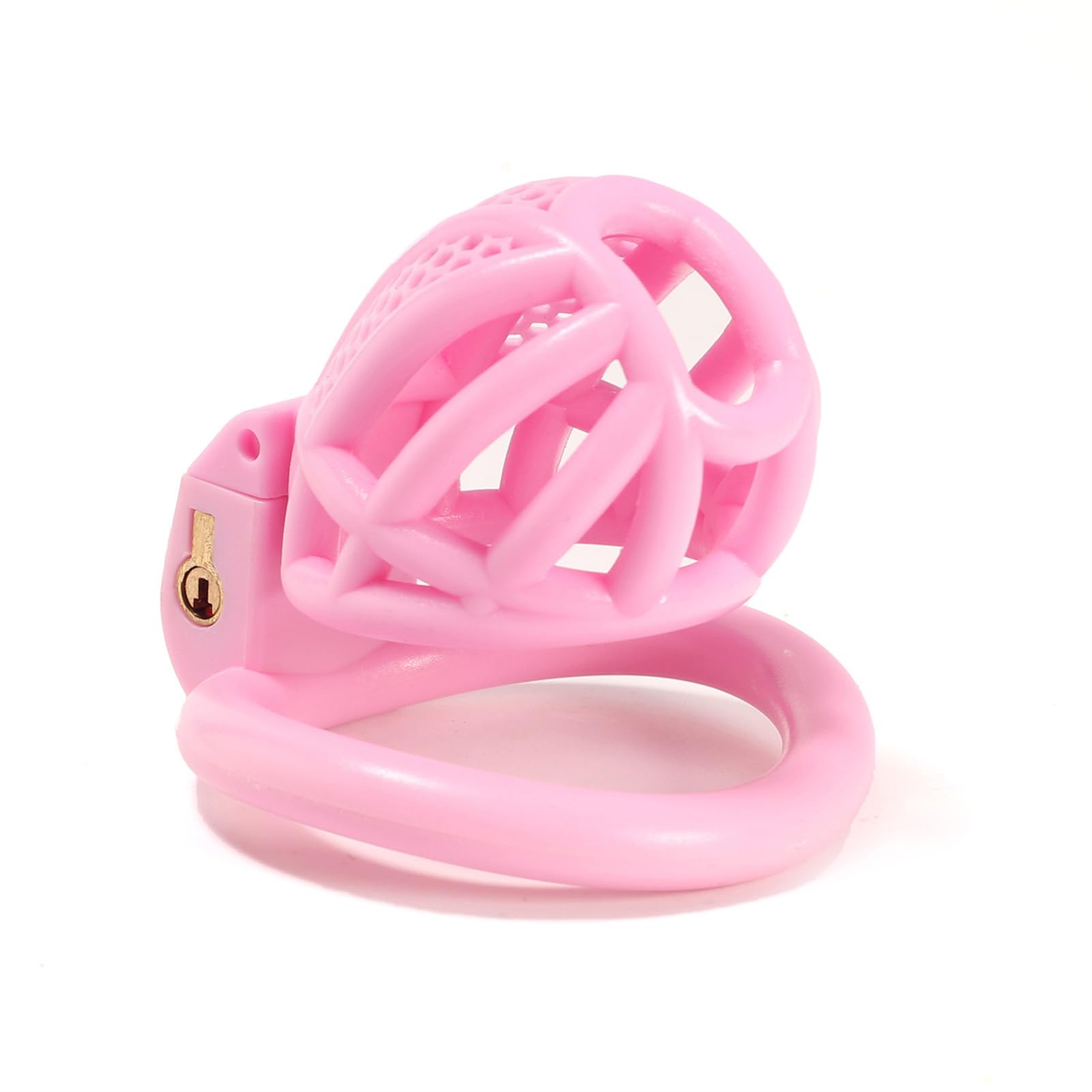 Chastity Cage Uomo Gabbia Pene Sissy Cintura Di Castità Maschile Cock Cage Erotitici Sexy Per Coppie (Flat-1,Pink)