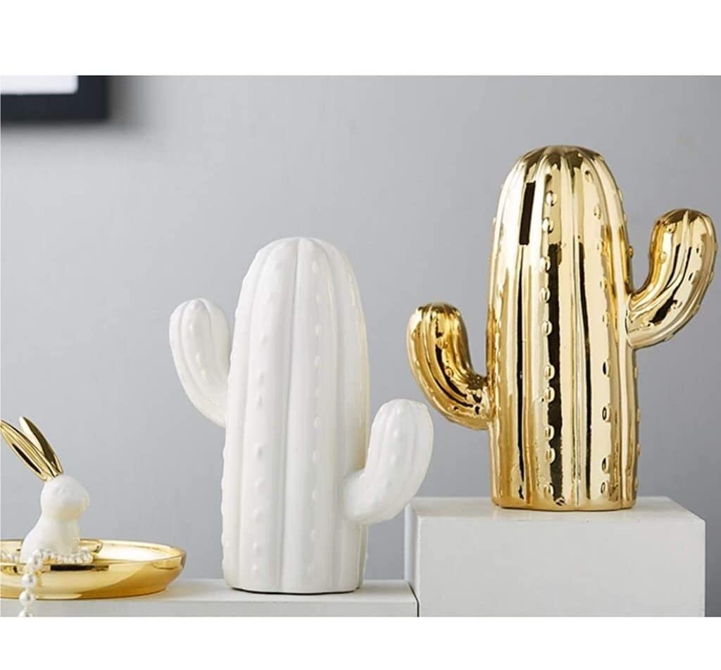 Spardose Sparschwein Das Kaktusförmige Sparschwein Kann Im Wohnzimmer Und In Der Heimdekoration Platziert Werden. Nordische Kreative Persönlichkeit Aus Keramik Spardosen (Color : Bianco)