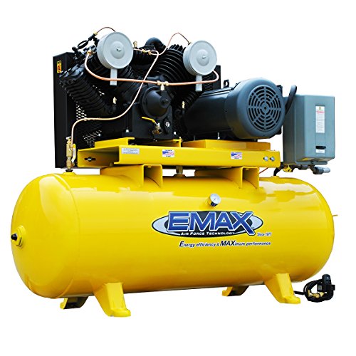 7.5 HP 80 Gallon 3PH Horizontal 2 Stage Stationary Air Compressor