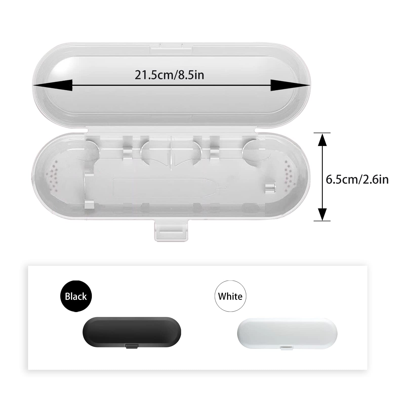 LuckyOpt Travel Toothbrush Holder, Toothbrush Case with Breathable Holes, Portable Travel Toothbrush Case Electric Toothbrush Travel Case for Outgoing, Business Trip and Journey (white) - Image 2