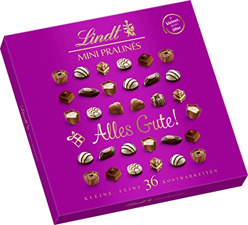 Lindt Schokolade - Mini Pralinés Emotionale Botschaften | 8 x 180 g | Pralinen-Schachtel 4 Varianten mit je 36 Pralinen…
