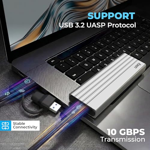 Image of Foxin N2 Express M2 /M.2 NVMe / SATA Tool-Free SSD Enclosure Case with USB 3.2, 10Gbps & PCIe NVMe Reader, Supports M /B&M Keys, 2230 /2242 /2260 /2280 SSDs, UASP Max 4TB Aluminium Case with Type-C & USB