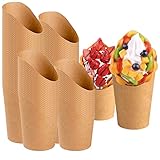 IMMTTYY 100Pack 14OZ French Fries Cup Disposable Take-out Party Baking Supplies The Perfect French Fries Cup Holder for Waffle Paper Popcorn Boxes Sandwich Paper Cups Wedding Food Trays Paper Cones
