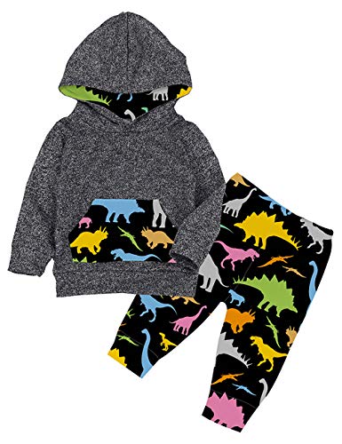 Infant Boys Girls Hoodie Outfit Classic Plaid Sweatshirt +Pants Clothes Set Autumn Outfit Set for 6-12Months Brown Plaid Pocket