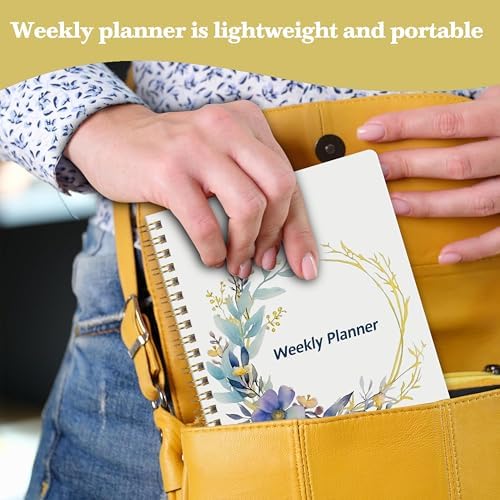Undated Weekly Planner Notebook, A5 Planner Notebook Daily Diary,Weekly Goals with Habit Tracker 52 Weeks Planning for College Work - Image 4