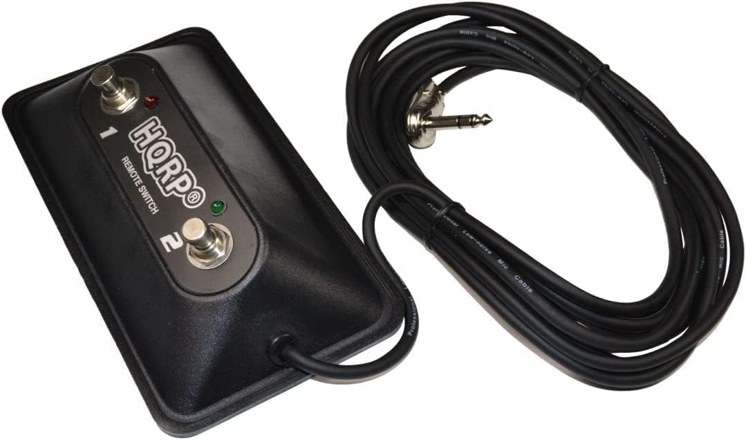 HQRP commutateur au pied à amplificateur de guitare à 2 boutons compatible avec Peavey 03022920 s'adapte Nashville, ValveKing, Windsor, 6505 Head, 6505 112 Combo amps