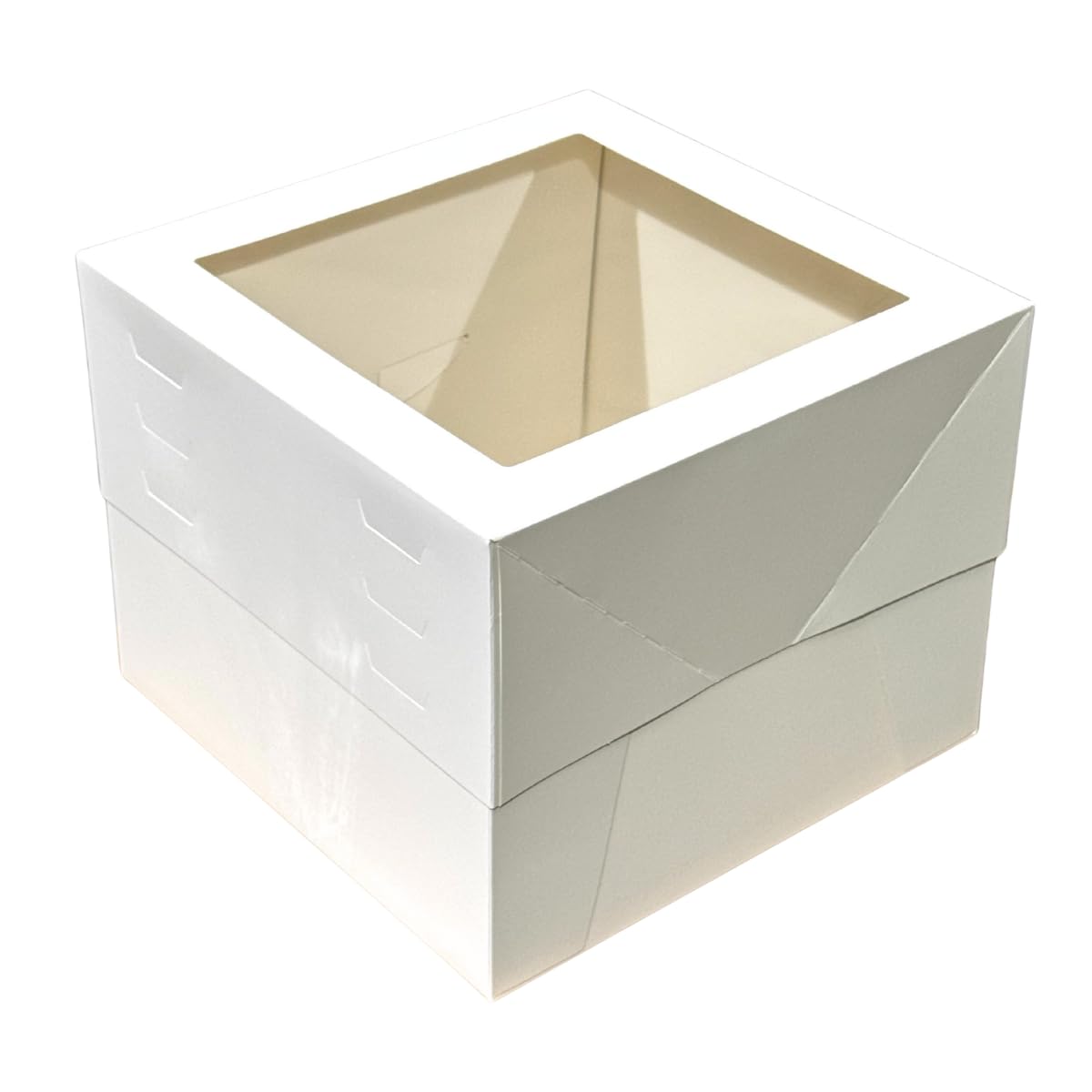 Decoraciondulce - Confezione da 10 scatole per torte, bianco altezza regolabile con finestra 30 x 30 x 20 a 30 cm. (30 x 30)