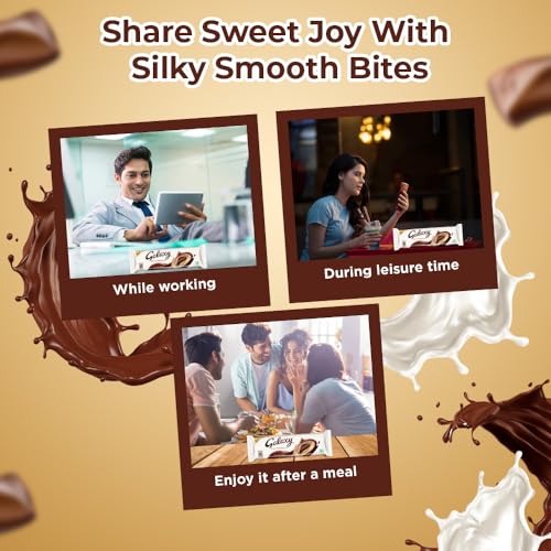 Image of GALAXY Smooth Milk Chocolate Bar | Loaded with the Goodness of Milk and Cocoa | Perfect for Sharing with Family & Friends | Pack of 25, 20 gram