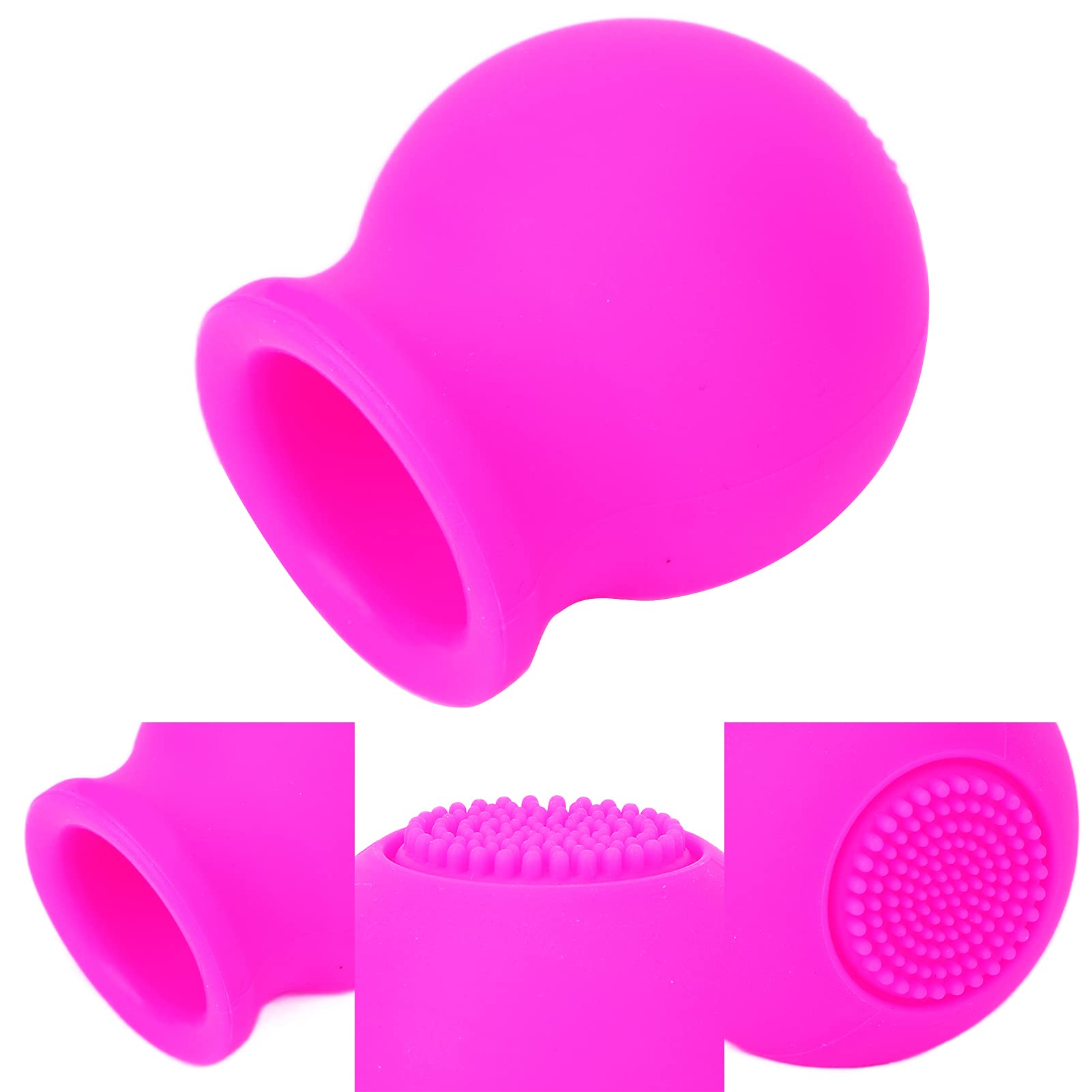 Lip Plumper Device 2 in 1 Silicone Lip Enhancer Plumper con pennello Dispositivo di potenziamento delle labbra per gli strumenti di bellezza per massaggi e pulizia del viso(Rosa)