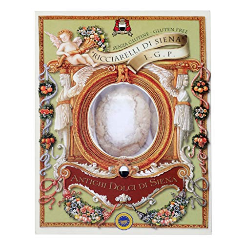 La Fabbrica del Panforte - Ricciarelli di Siena PGI | Uraltes Originalrezept | Weiche Süßigkeiten alle Mandeln | Gluten-frei | 250g
