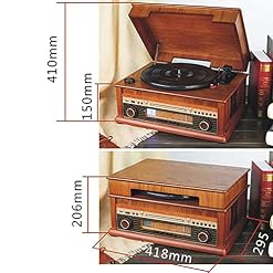 Tourne-Disque Portable dent Vinyl Turntable3-speed Turntable CD Player with Remote Control Chaque Famille - Les Beatles, Paul McCartney, John Lennon, RIngo Starr, George Harrison Tourne-Disque Portable dent Vinyl Turntable3-speed Turntable CD Player with Remote Control Chaque Famille – Image 7