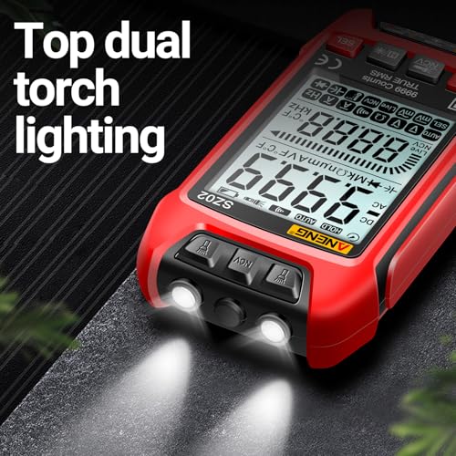 Image of ANENG SZ02 Multimeter,Digital Voltage Tester Meter,TRMS 9999 Counts Voltmeter Measures ac /dc Current,Voltage,NCV,Resistance,Continuity,Capacitance,Diodes,Auto-Ranging Ohm,Amp Electrical Tools
