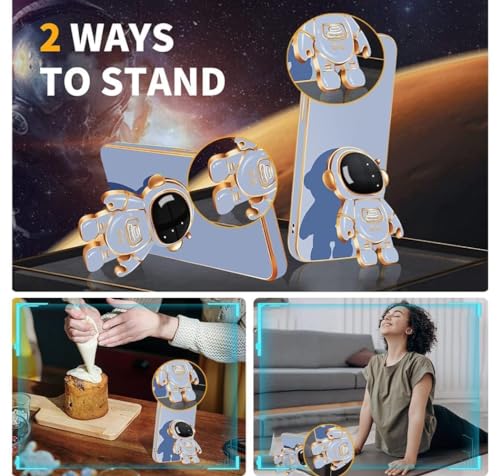 Image of for Realme 9 Pro Plus | Realme 9 / Narzo 50 Pro 5G Case Cute 3D Astronaut Stand Design Camera Protection Shockproof Soft Back Cover for 9 Pro Plus | Realme 9 / Narzo 50 Pro 5G (Blue)