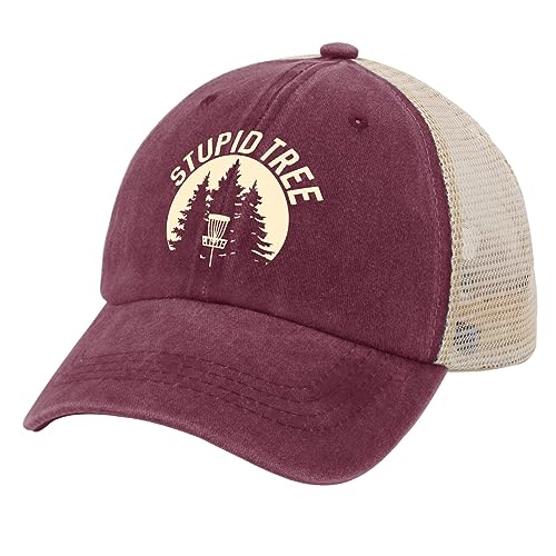 Image of OOMOO Disc Golf Snapback Cap - Distressed Mens & Womens Hat - Stupid Tree Theme