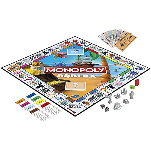 Monopoly Roblox 2022 Jeu de société, achat, vend et négocie les expériences les plus populaires du jeu vidéo, multicolore – Image 5