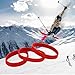 lasuroa 32pcs Ski Brake Retainers, Snowboard Brake Bands Retainers Strap Brake Rubber Band for Winter Ski Accessory (Red)