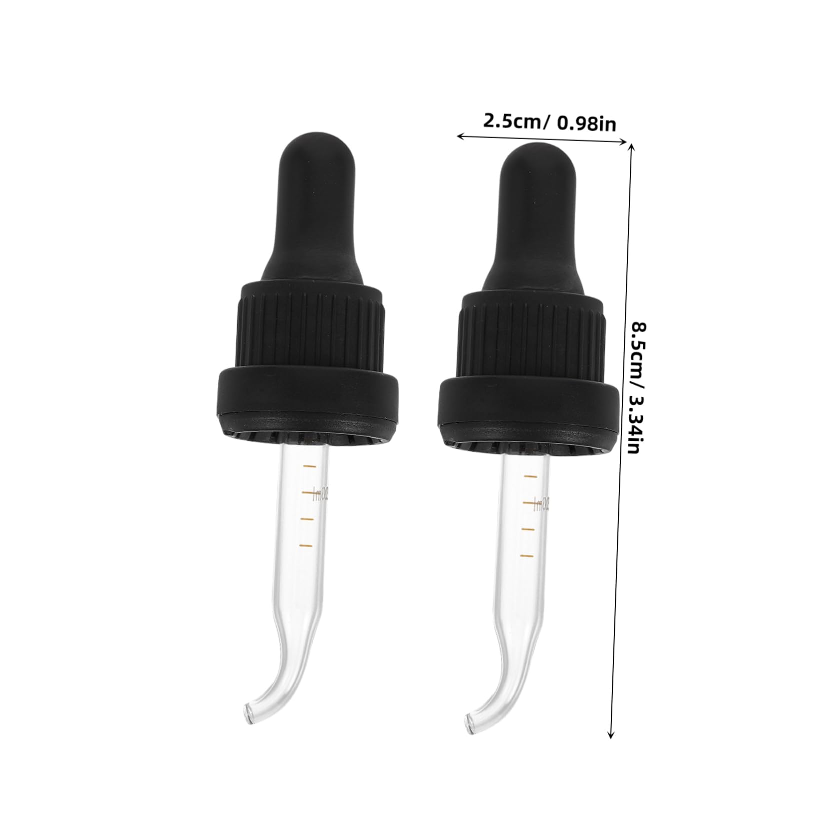 SHERCHPRY 5pcs Essential Oil Dropper Caps with Graduated Tips Measurement Covers for Accurate Aromatherapy Perfume Herbal Extracts Leak Design for Versatile Use