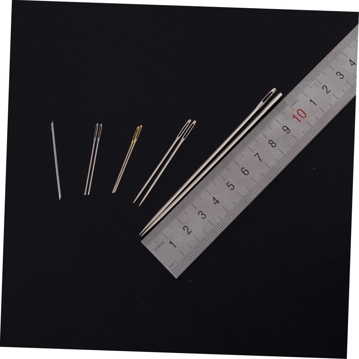 SHINEOFI 100 Piezas Aguja De Coser Mano Agujas De Punto De Cruz De Acero Para Manualidades Coser Tejidos Enhebrar Facilidad