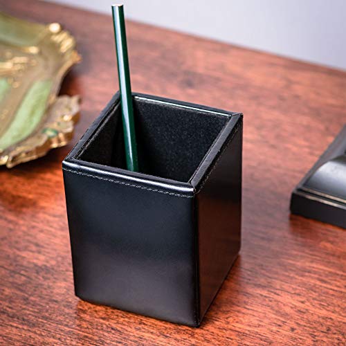 Dacasso Black Bonded Leather Pencil Measuring-Cups #TOP3