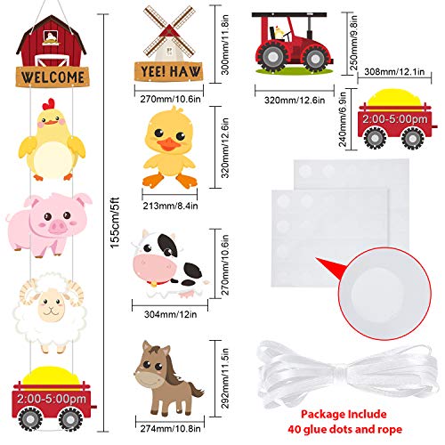 Blulu BLULU-PARTY DECORATIONS-01 Farm Animal Themed Party Decorations, Farm Animal Cutouts Banner thumb #1