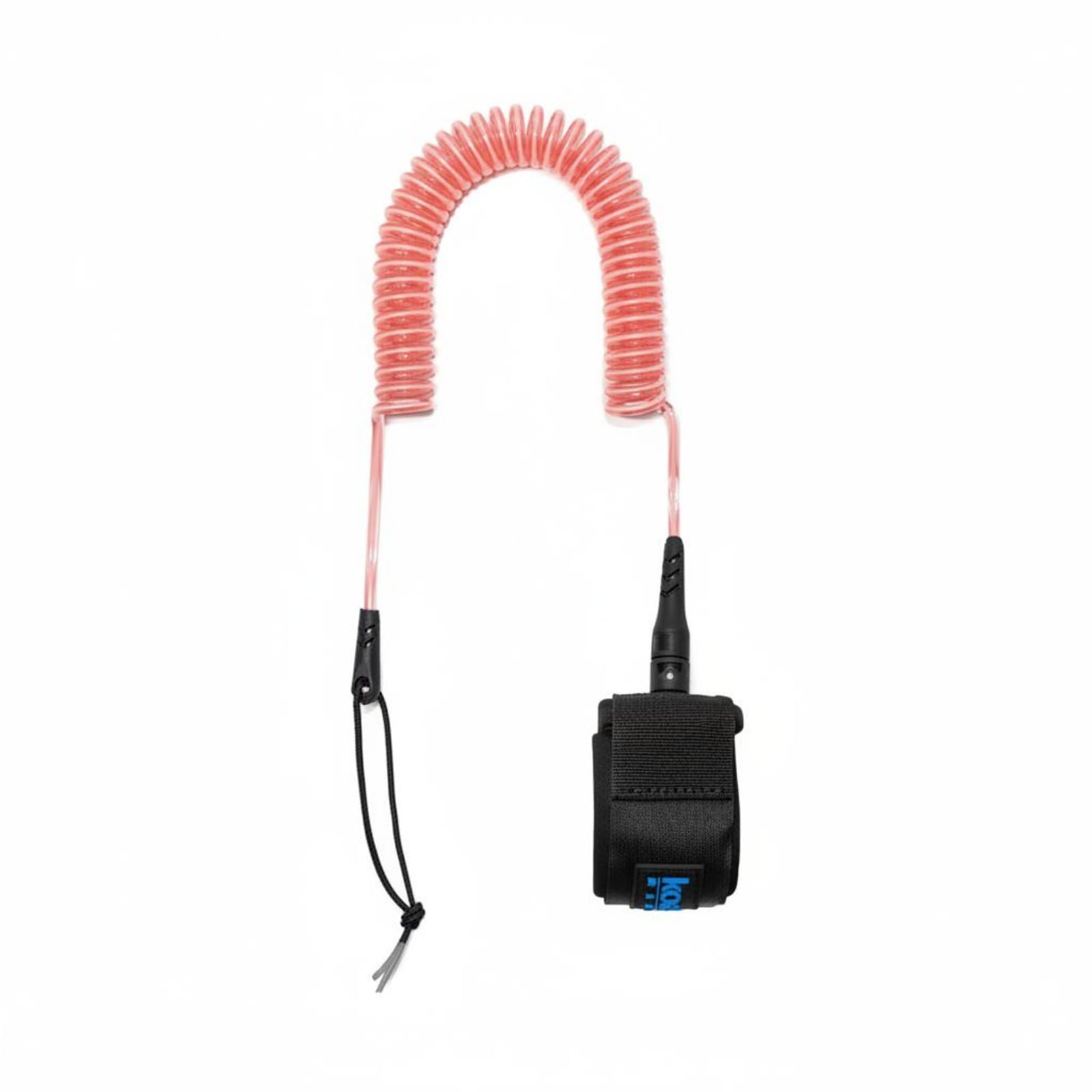 Homyl Coiled SUP Leash, Stainless Steel Swivel Ankle Tether for PaddleboardFlexible, untwist, 10ft, padded cuff, for surfing, kayak, SUP, water sports, Pink