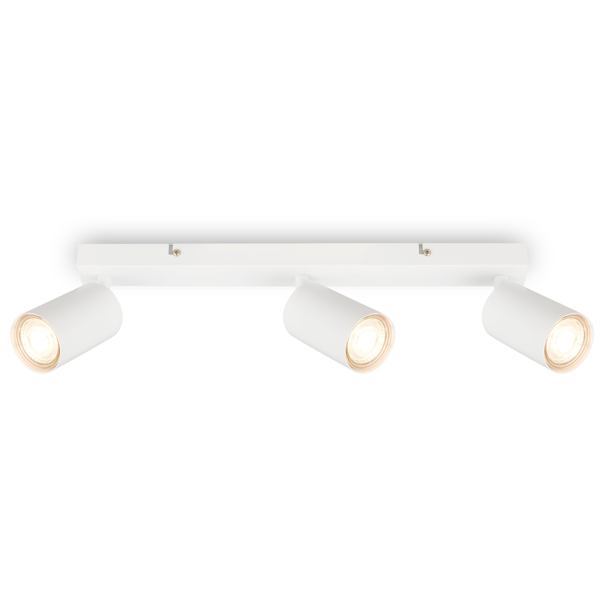 Briloner - Plafoniera LED Soffitto, attacco GU10, max. 9 W, lampadario soggiorno, camera da letto, cucina, bagno, faretti led soffitto, applique da parete interno, Bianco, 3 Luci