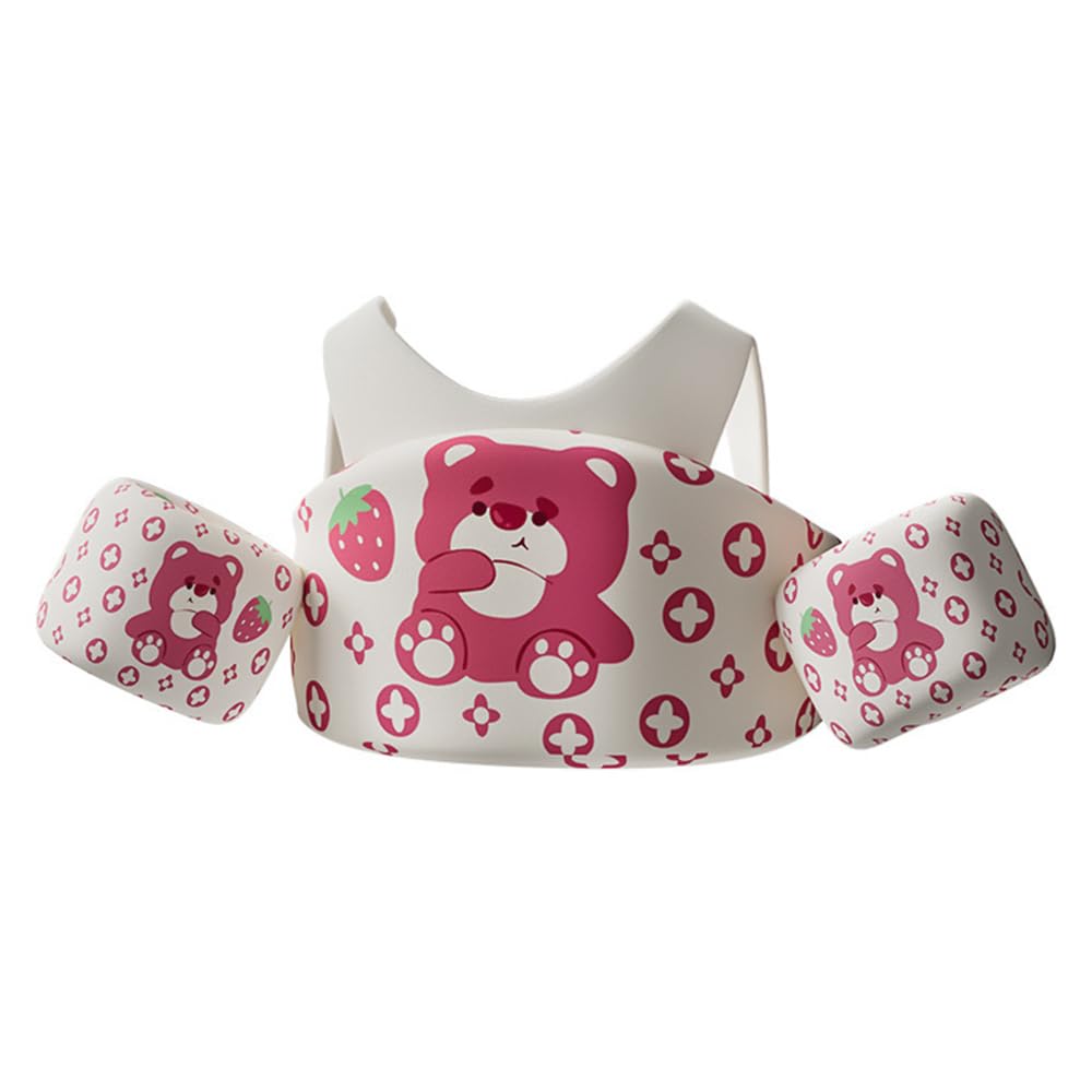 YUEWO Toddler Swim Vest, Cute Toddler Floaties for 22-60 Lbs Kids Swim Training Equipment Arm Band Floaties Water Wings for Beach Swimming Pool