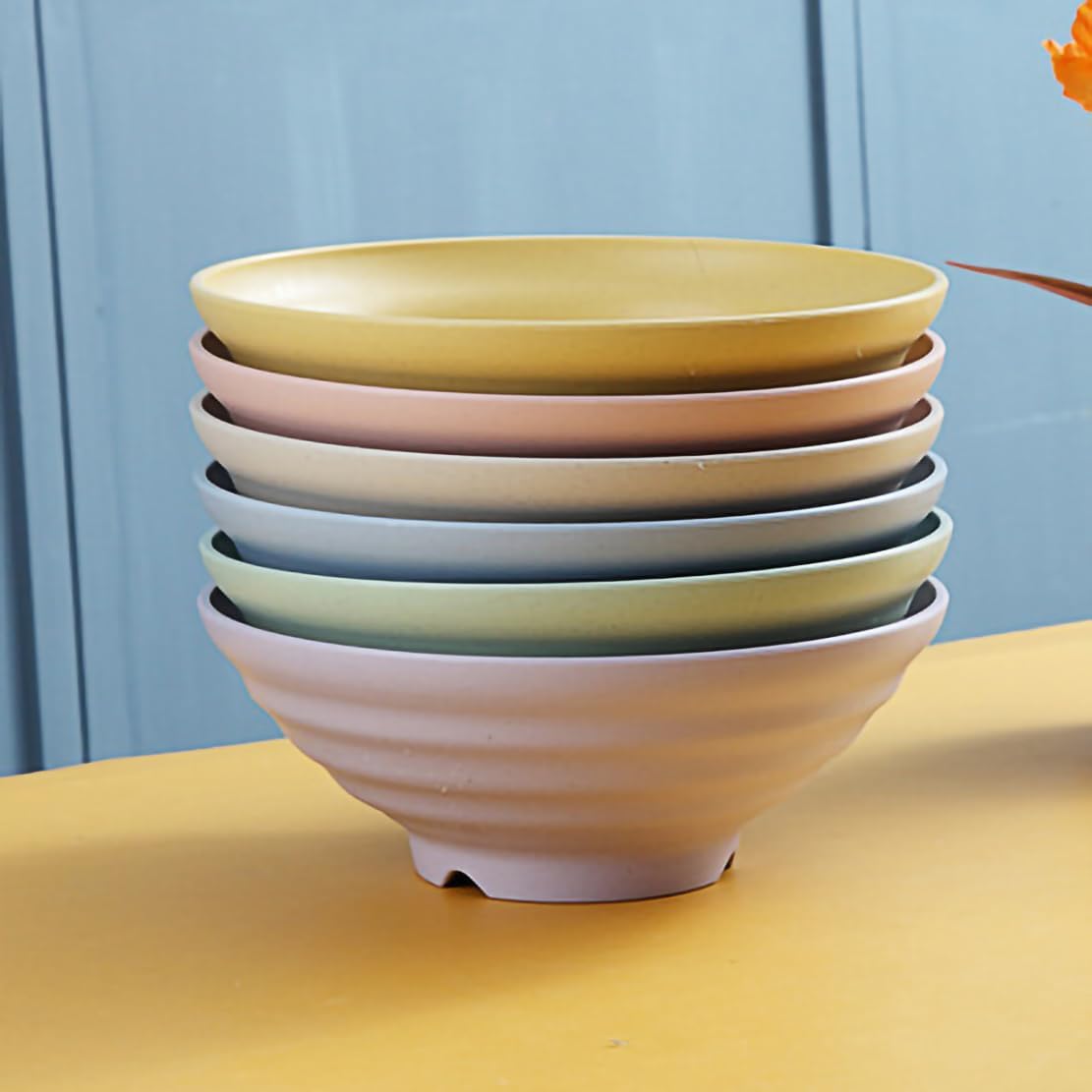 Wheat Straw Salad Bowls - Durable, Stackable & Eco-Friendly -16 Wheat Straw Salad Bowls - Durable, Stackable & Eco-Friendly -16
