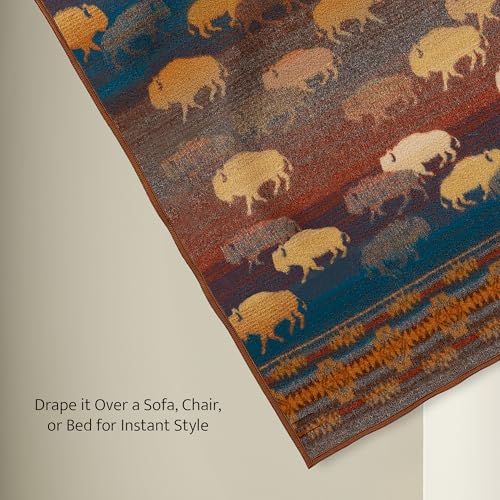 Image of Pendleton Jacquard Wool Throw, 64 x 64-Inch Reversible All-Season Blanket