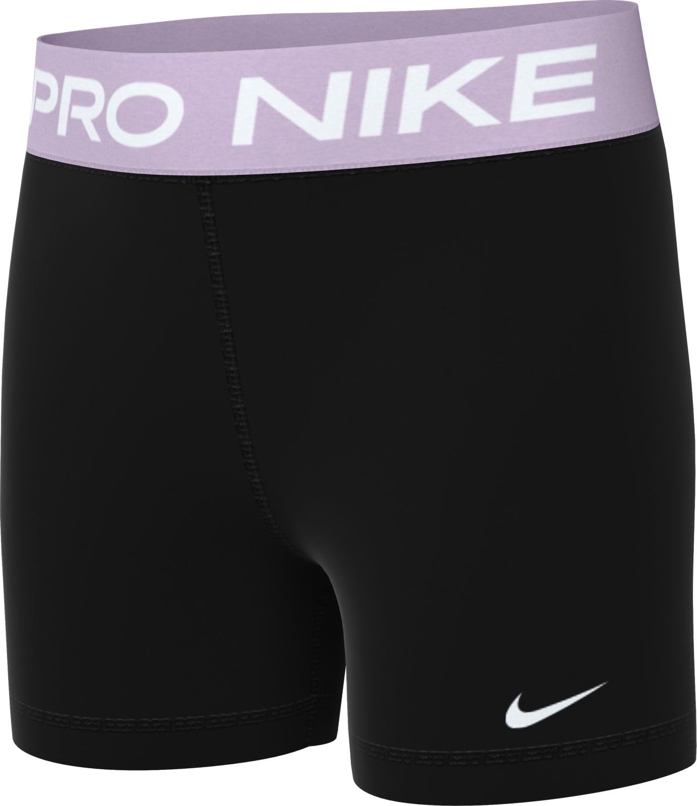 Nike Mädchen Pro Für Ältere Kinder Big Kids' (Girls') 3" Shorts, Black/Doll/White, 8-9 Jahre EU