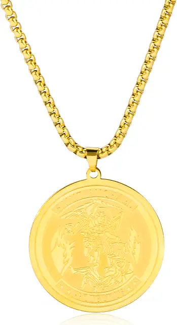 Stainless Steel 7 Archangels Sigil Necklace - Saint Michael Talisman for Men & Women