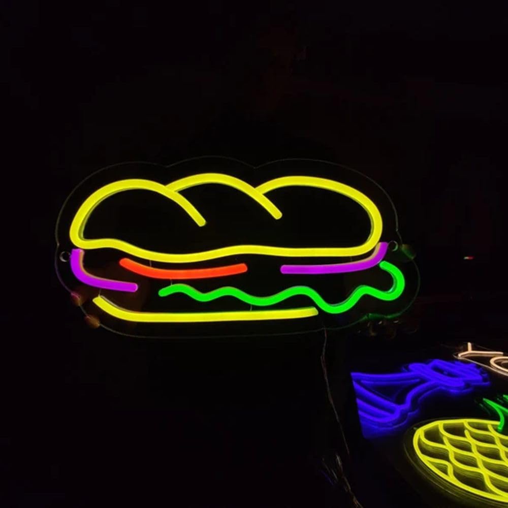 AMANYMXOK Sandwich Custom Neon Signs for Wall Decor