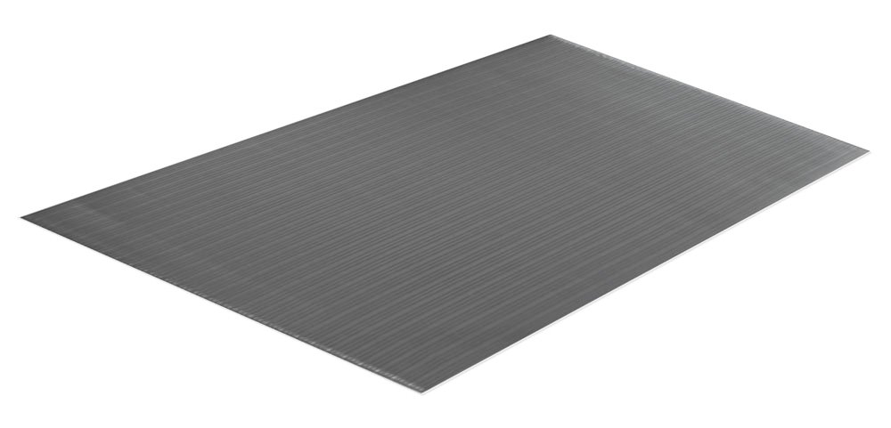 Portico Systems18030505 Comfort Step 3/8" Anti-Fatigue Mat with Ribbed Emboss, Grey, 3" x 5"