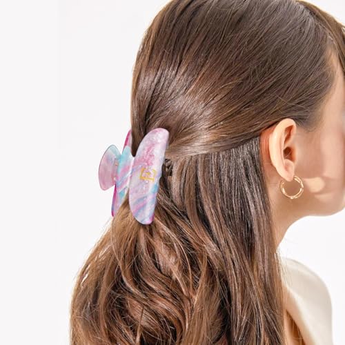 Image of Initial Hair Clips Personalized Hair Claws - Monogram Hair Claw Large Hair Clip,Fashion Glitter Claw Clips Hair Accessory - Lavender,I