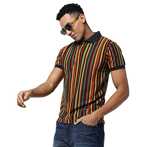 Image of Campus Sutra Men Polyester Regular Fit T-Shirt