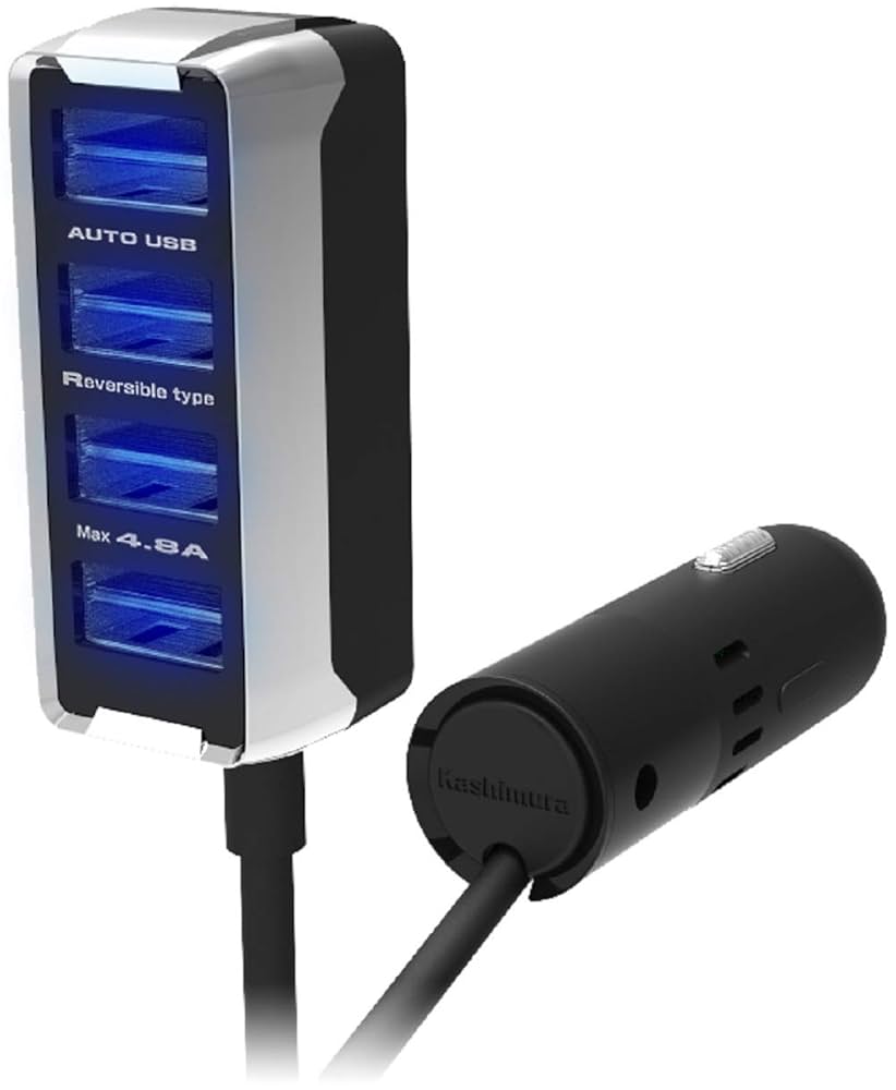 Amazon | カシムラ(Kashimura) DC-4.8A-リバーシブルUSB 4ポート