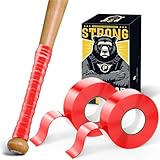 PHIXBEAR Red Baseball Bat Grip Tape, 1.1mm 2 Rolls - Multi Sport Handle Tape for Golf Tennis Softball and Hockey, Enhanced Self-Fusing Silicone for Reliable Traction and Shock Absorption