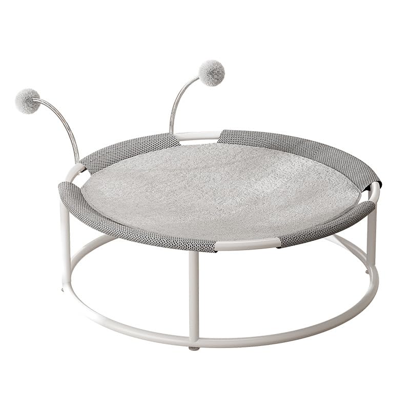 All-Season Breathable Mesh Pet Cat Trampoline Elevated -Proof Bed with Interactive -Slip Stable Rest Play Platform Removable Washable Cover