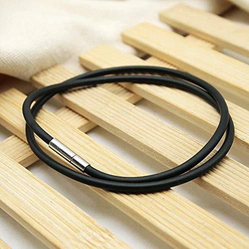 GIVBRO Unisex rame fibbia corda di gomma collane