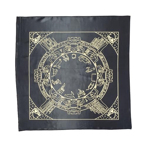 Dendera Zodiac Altar Cloth Scarf - Made in Egypt - Egyptian Inspired - Table Cloth Square