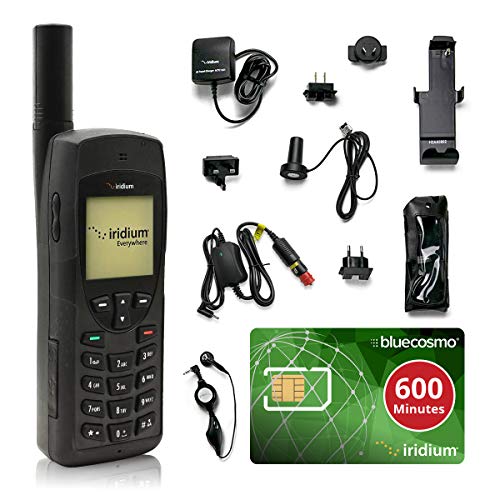 Get Popular Offer BlueCosmo Iridium 9555 Satellite Phone & 600 Minute 1 Year Global Prepaid SIM Card - Voice, SMS Text Messaging - Rollover - Online Activation - 24/7