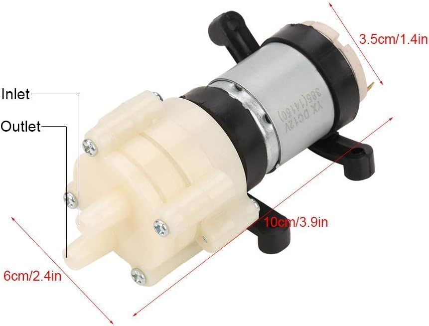 BITSKY INDIA DC 6-12V R385 Mini Water Cooled Water Pump Air Diaphragm Pump, Transparent Water Pipe, Aluminum Cooling Block, Heat Sink (40x40x12mm),... - Image 2