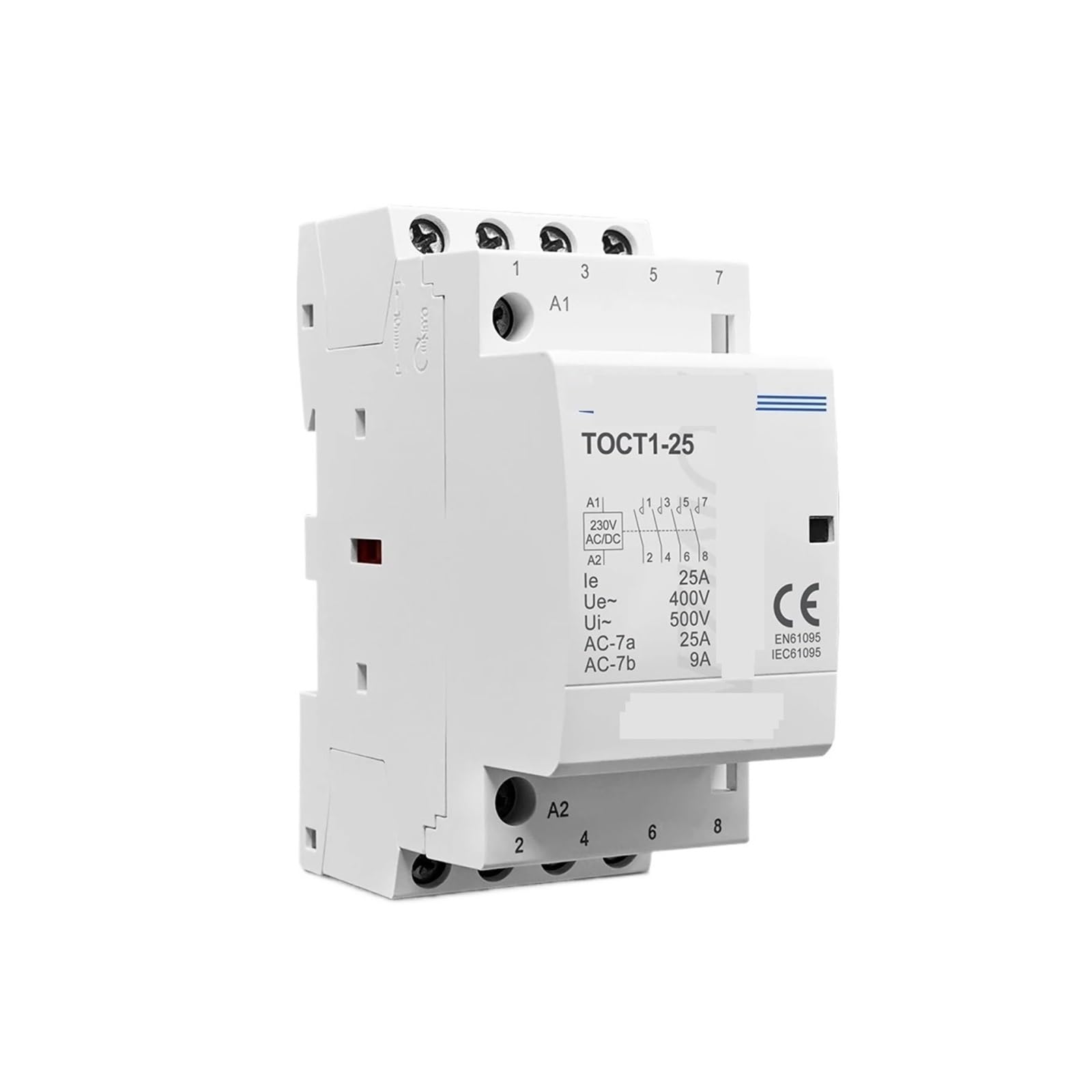 Contactor Modular De Carril DIN 25 A Control CA/CC 24/110/220 V