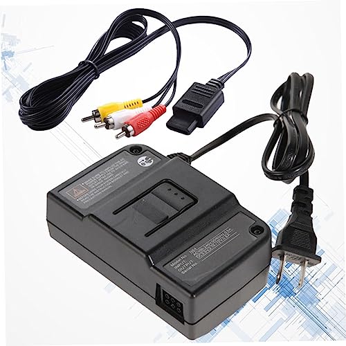 MUSISALY 1 Conjunto De Carregador De Energia Para Adaptador De Energia De Jogo N64 Adaptador De Ener