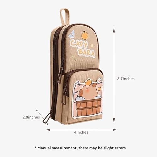 Big Capicacity Kapibara Capybara Estojo de lápis de desenho animado bonito suporte de caneta estétic