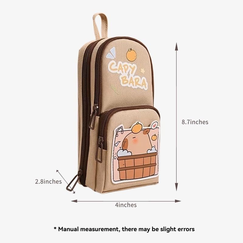 Image of Big Capicacity Kapibara Capybara Cartoon Pencil Case Cute Aesthetic Pen Holder Pencil Pouch Box Pen case (version1)