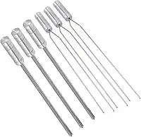 Kit 6 Espetos - 3 Duplo Inox e 3 Espada Inox com cabo em Aluminio p/Churrasco.